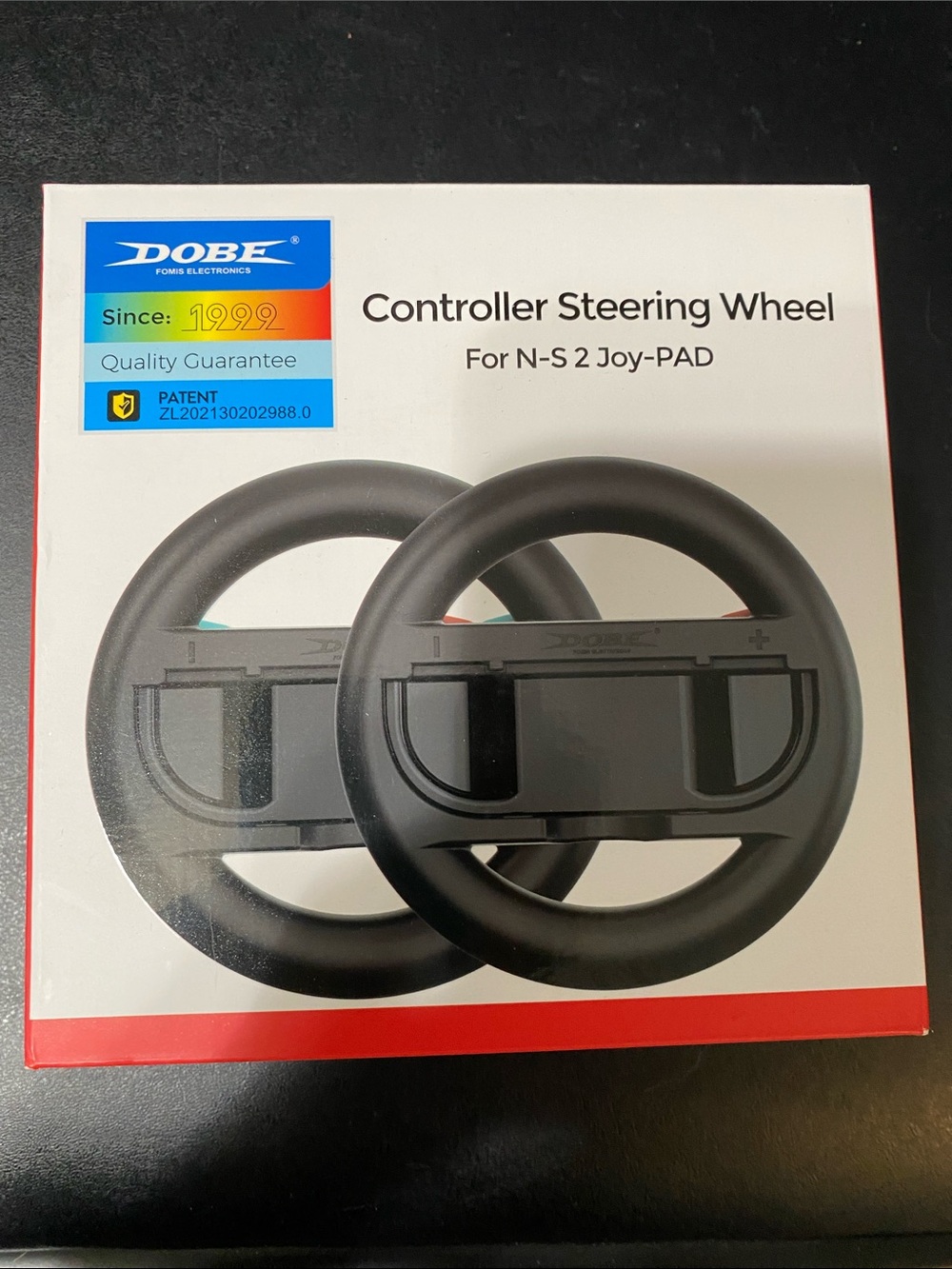 Black Controller Steering Wheel Pair for N-S 2 Joy-PAD